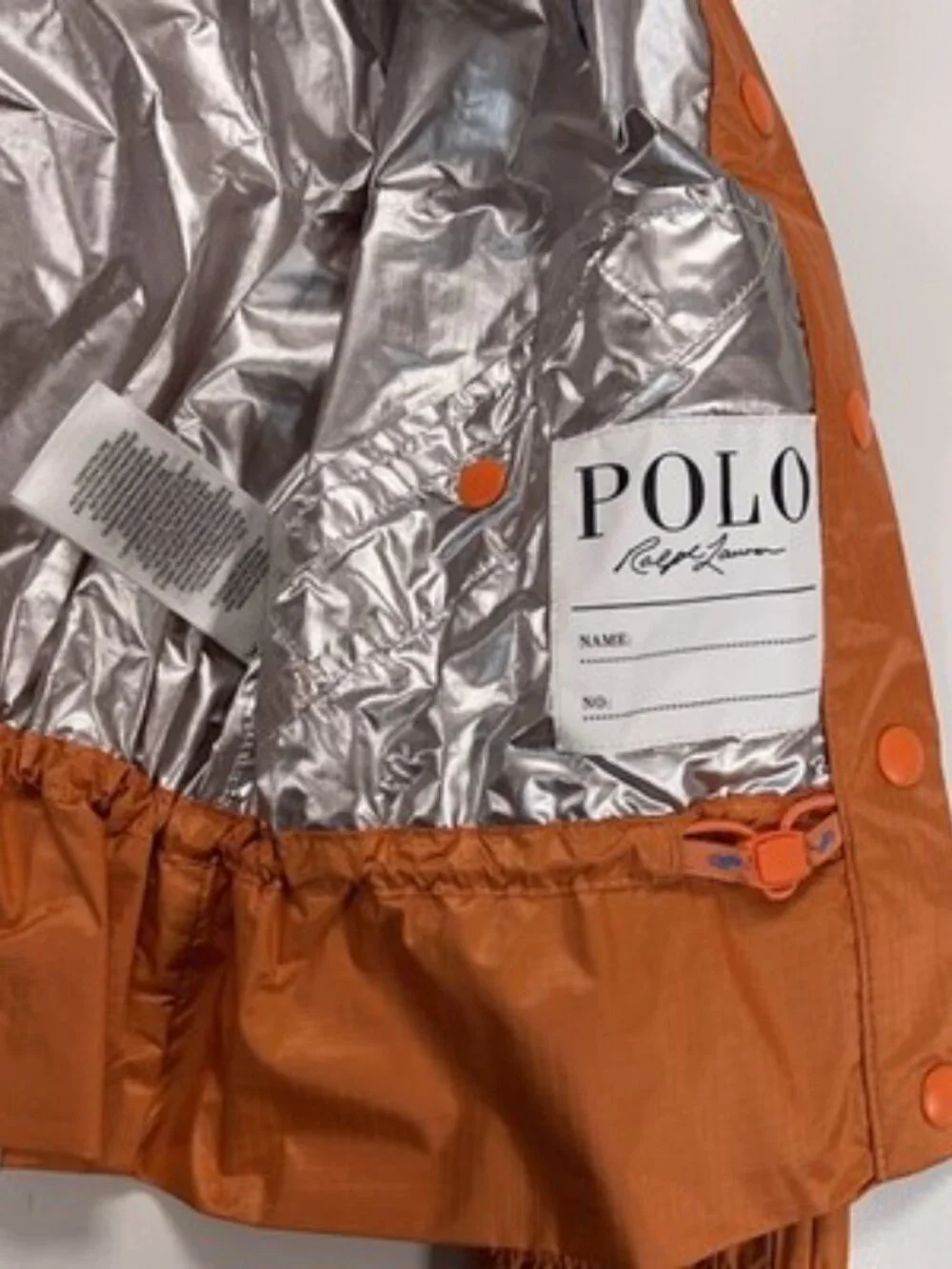 Polo Ralph Lauren Girls Size 5 Water Repellent Rip Stop Windbreaker NEW $125